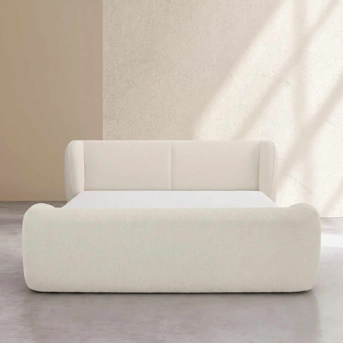 OLBIA - Bouclé Fabric Bed - King Size