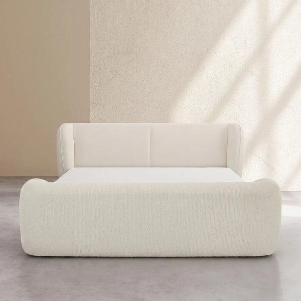 OLBIA - Bouclé Fabric Bed - King Size