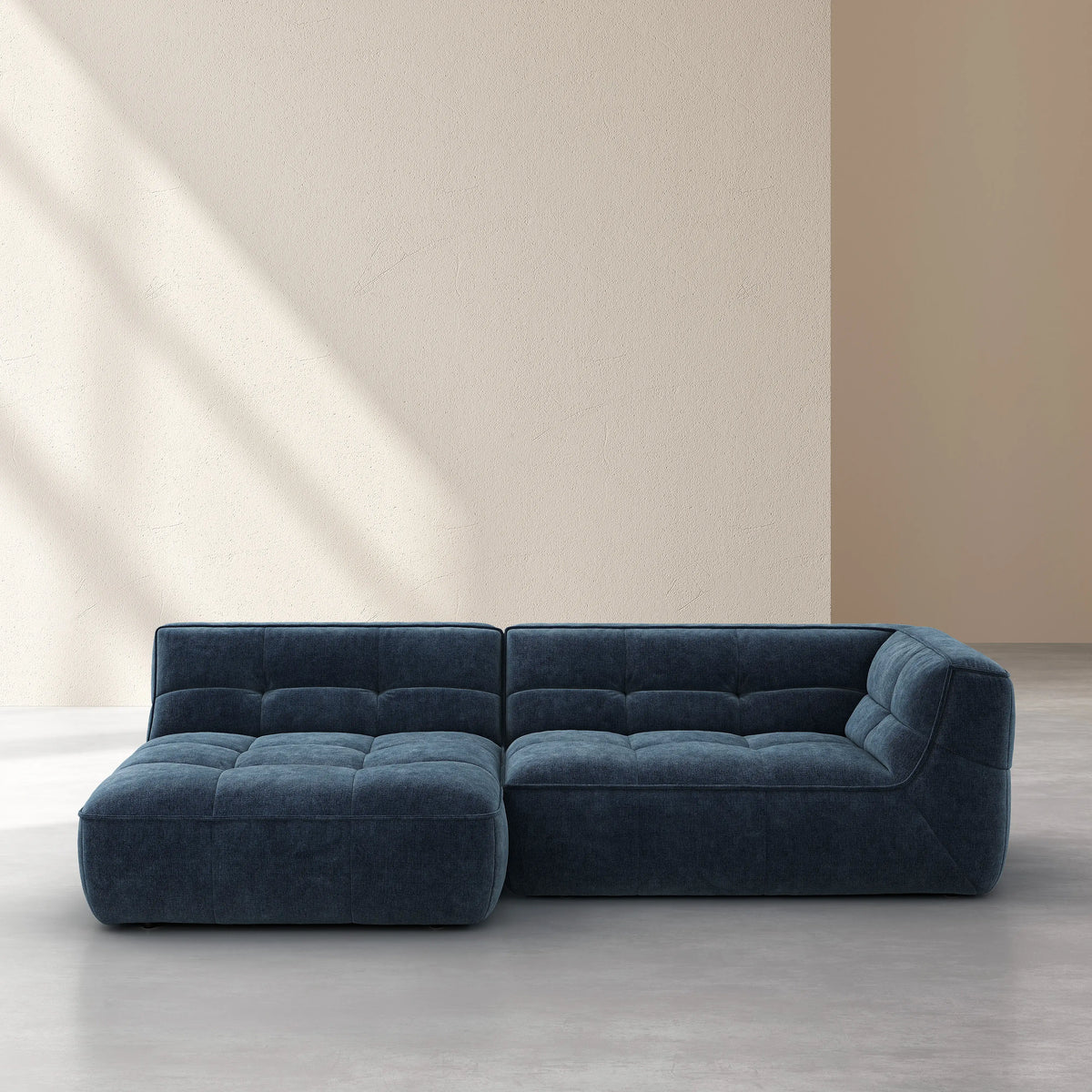 ORIETO - Fabric Left-hand Chaise Sofa