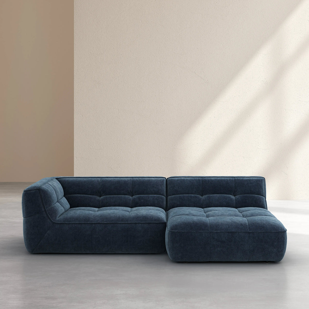 ORIETO - Fabric Right-hand Chaise Sofa