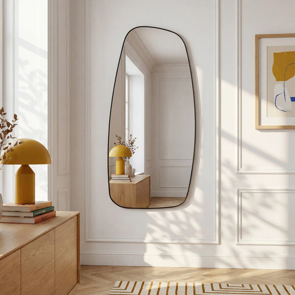 ORYNA - Stainless Steel Asymmetrical Mirror - 83 x 167 cm