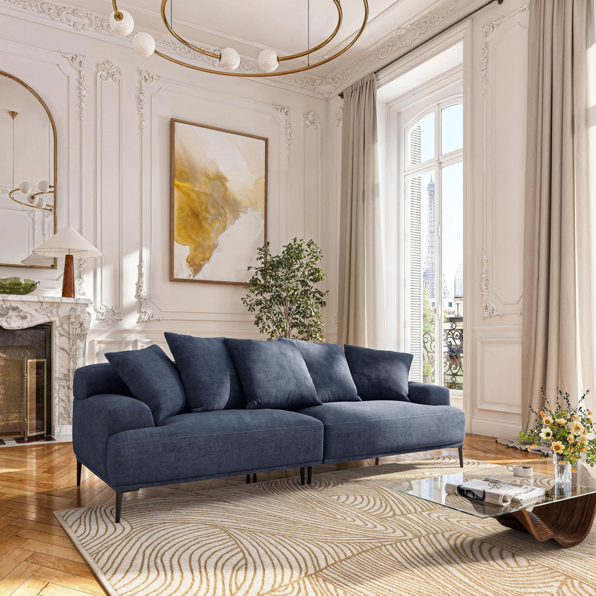 OTTONE II - Feathered Filled 3 Seater Sofa