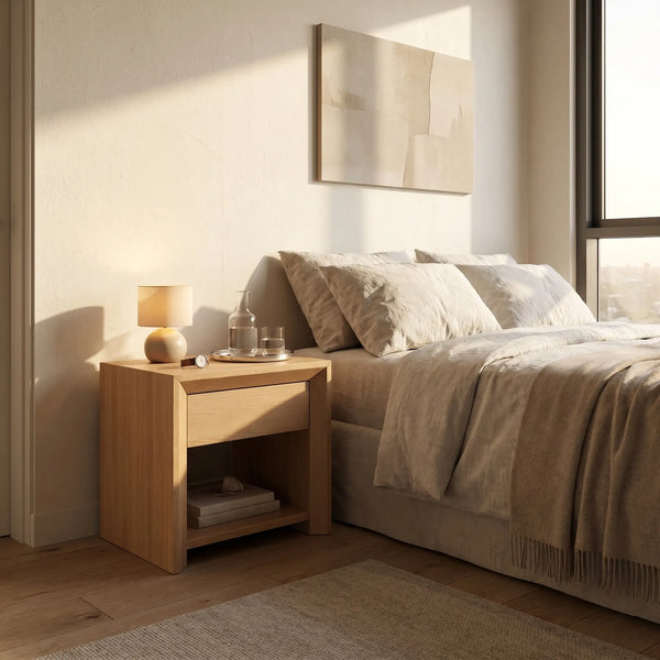 RAFAEL - Oak 1 Drawer Bedside Table