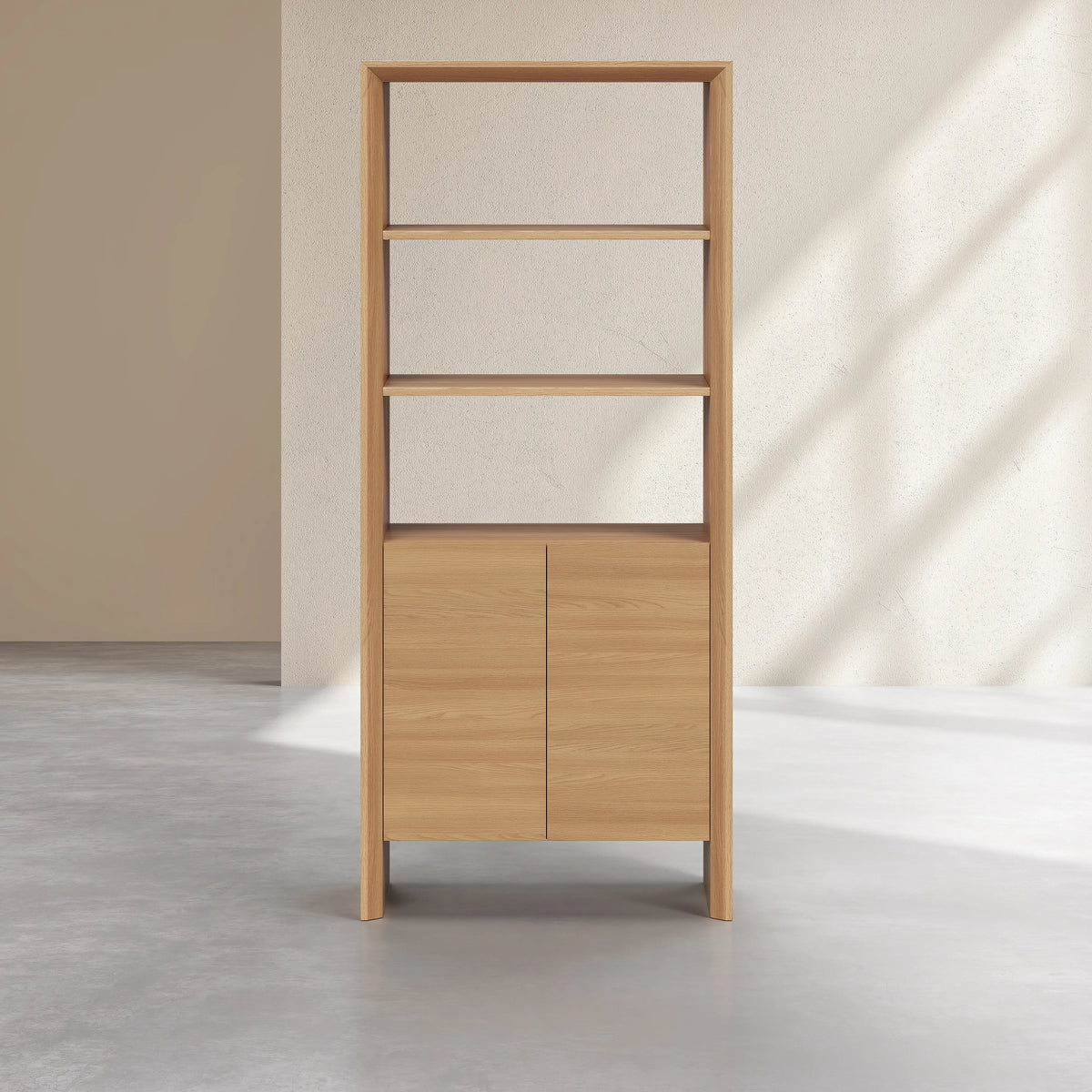 RAFAEL - Oak 2 Door Bookcase