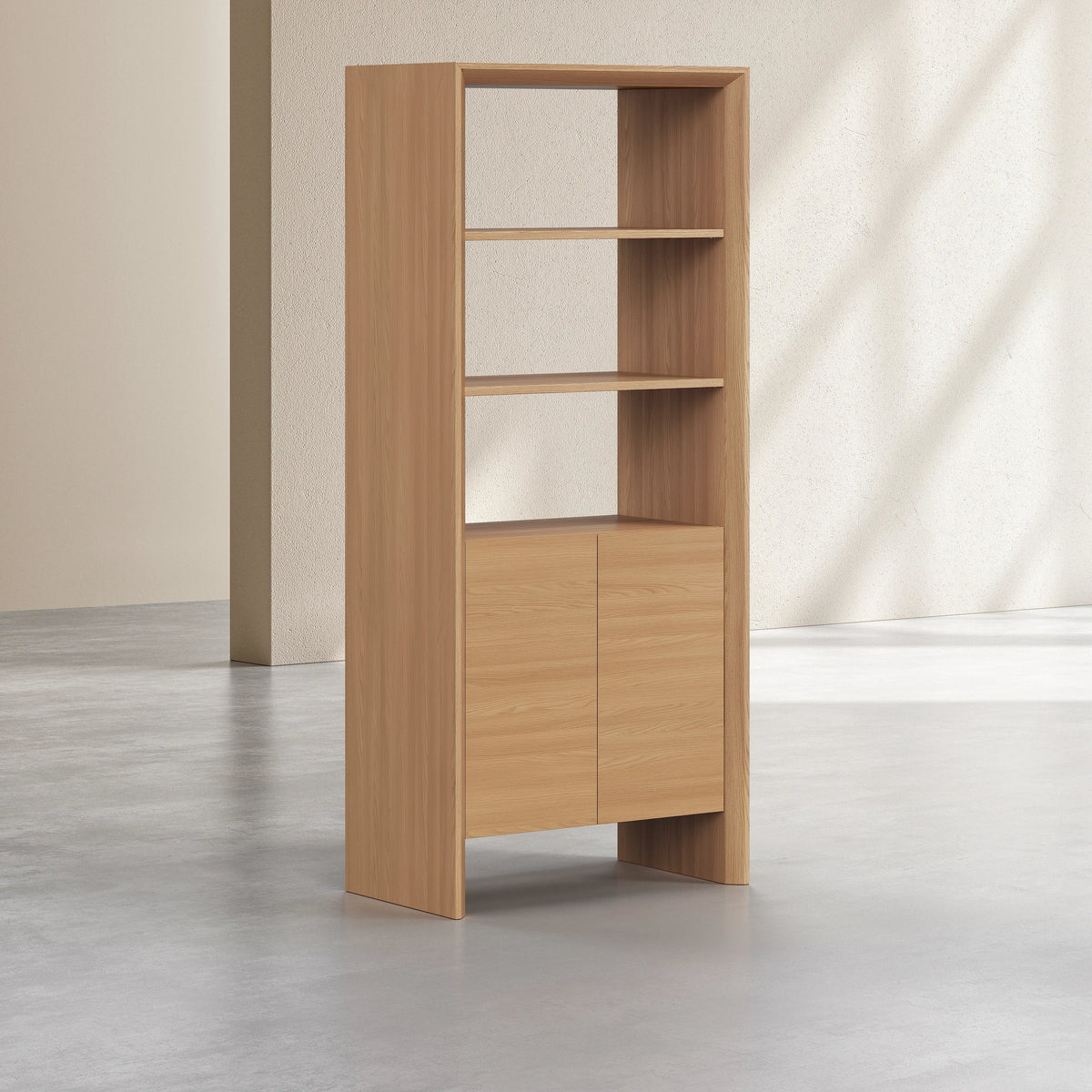 RAFAEL - Oak 2 Door Bookcase