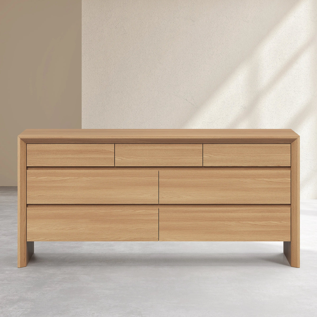 RAFAEL - Oak 7 Drawer Dresser