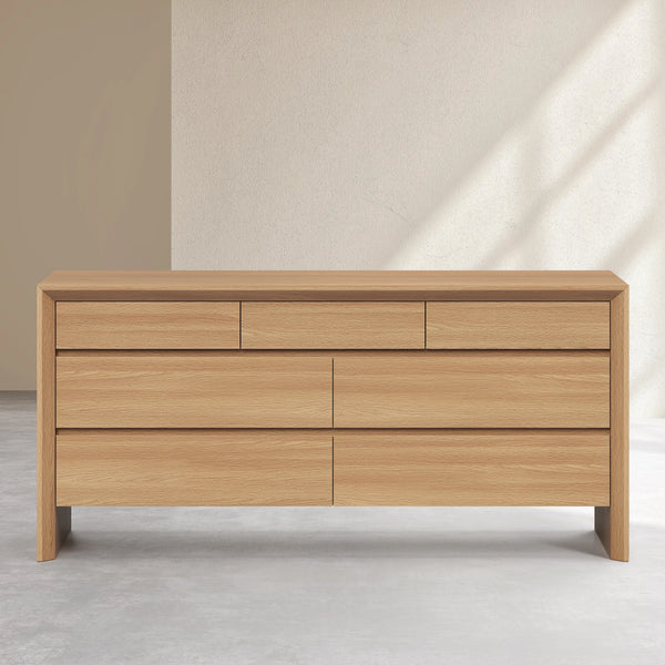 RAFAEL - Oak 7 Drawer Dresser
