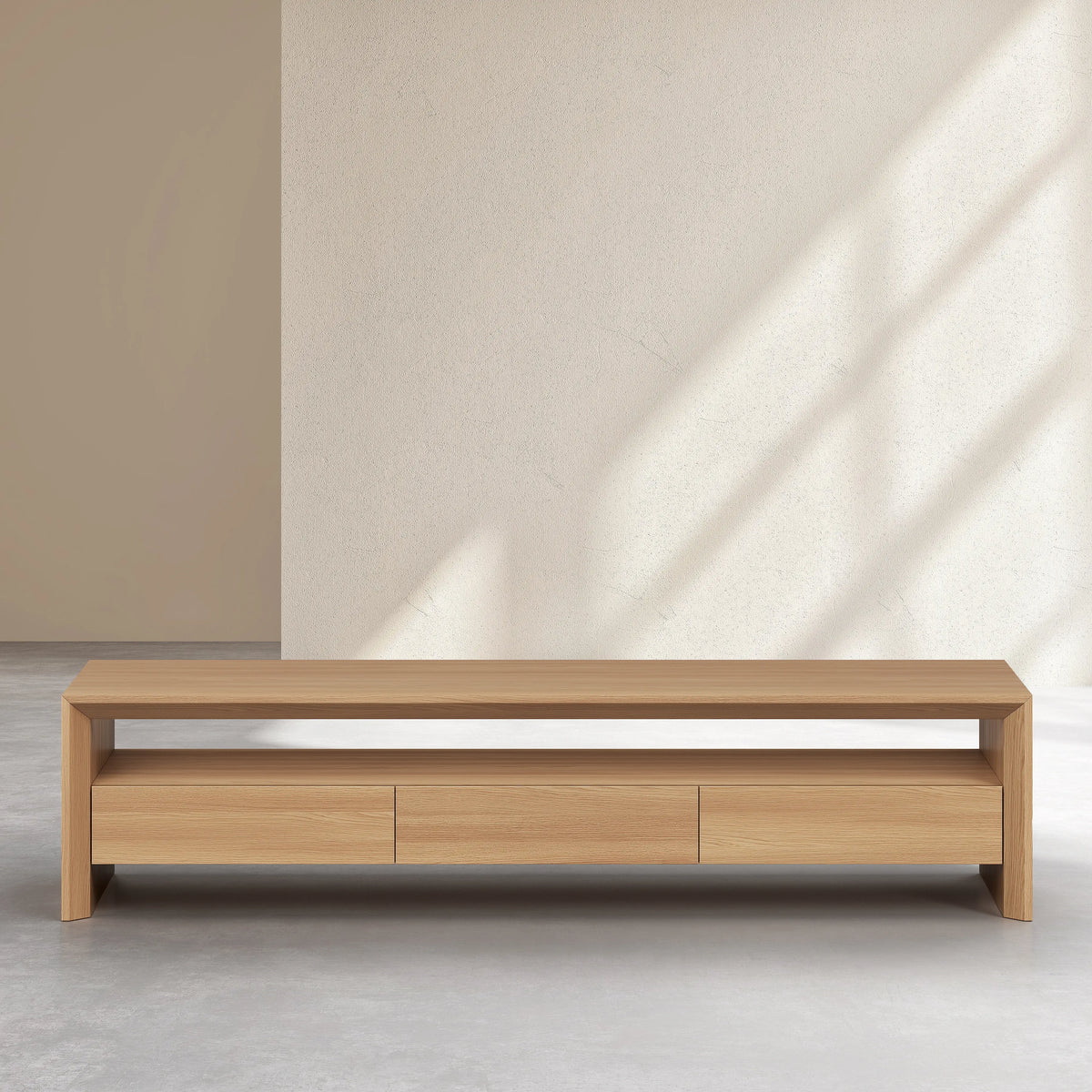 RAFAEL - Oak 3 Drawer Entertainment Unit