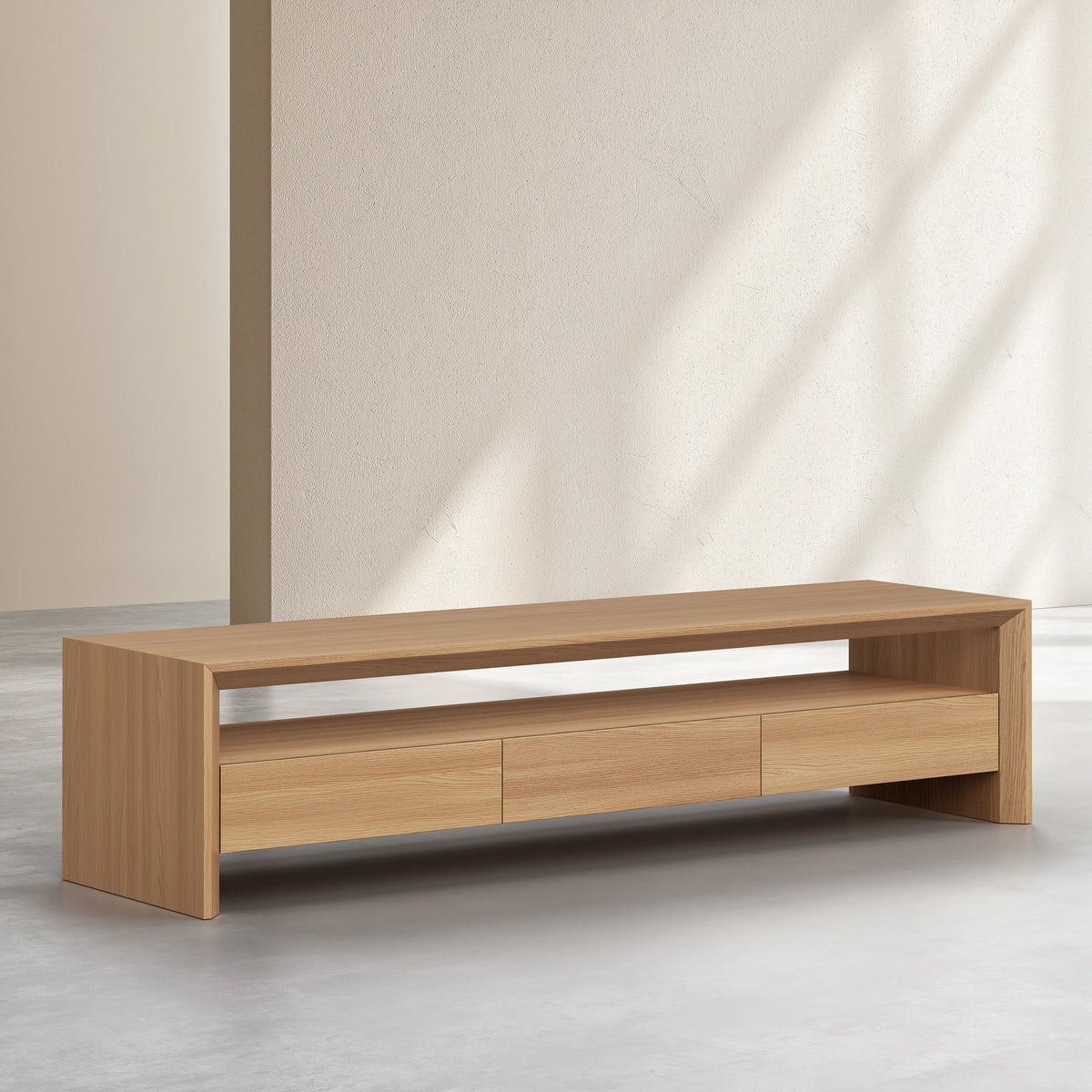 RAFAEL - Oak 3 Drawer Entertainment Unit