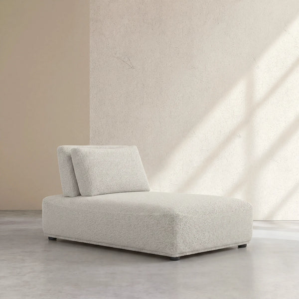 RUDOLF MODULAR - Bouclé Chaise Sofa with Adjustable Backrest