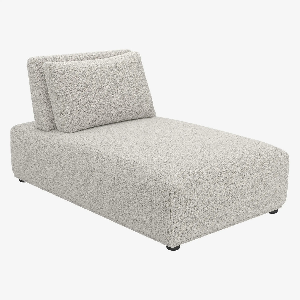 RUDOLF - Bouclé Chaise Longue with Adjustable Backrest