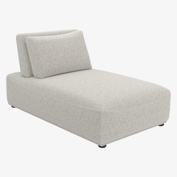 RUDOLF - Bouclé Chaise Longue with Adjustable Backrest