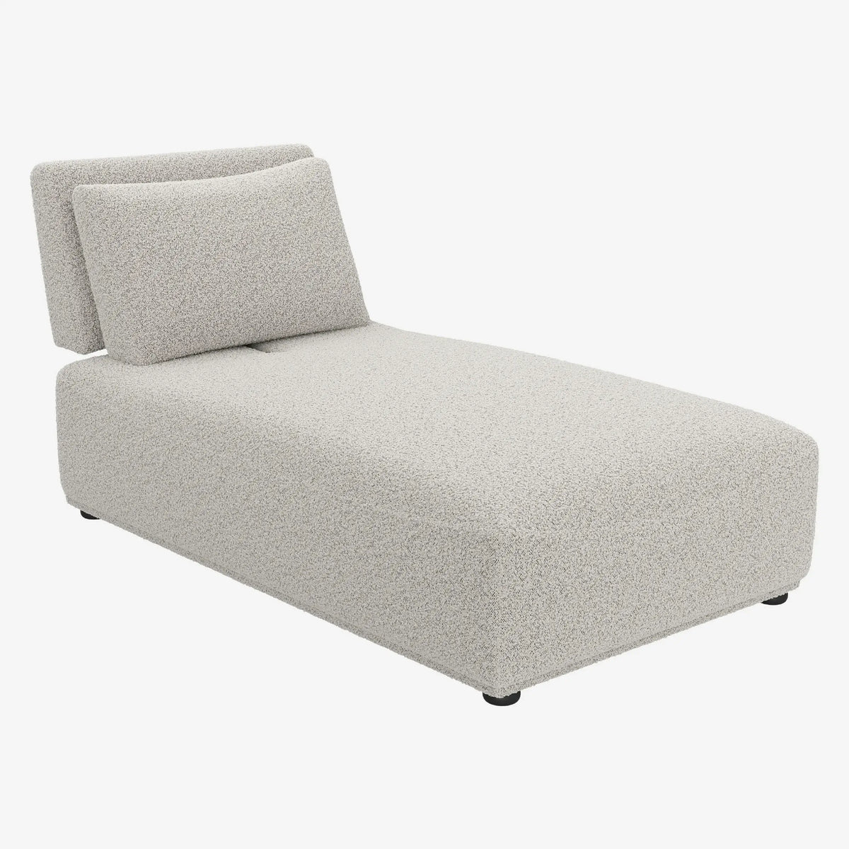 RUDOLF - Bouclé Chaise Longue with Adjustable Backrest