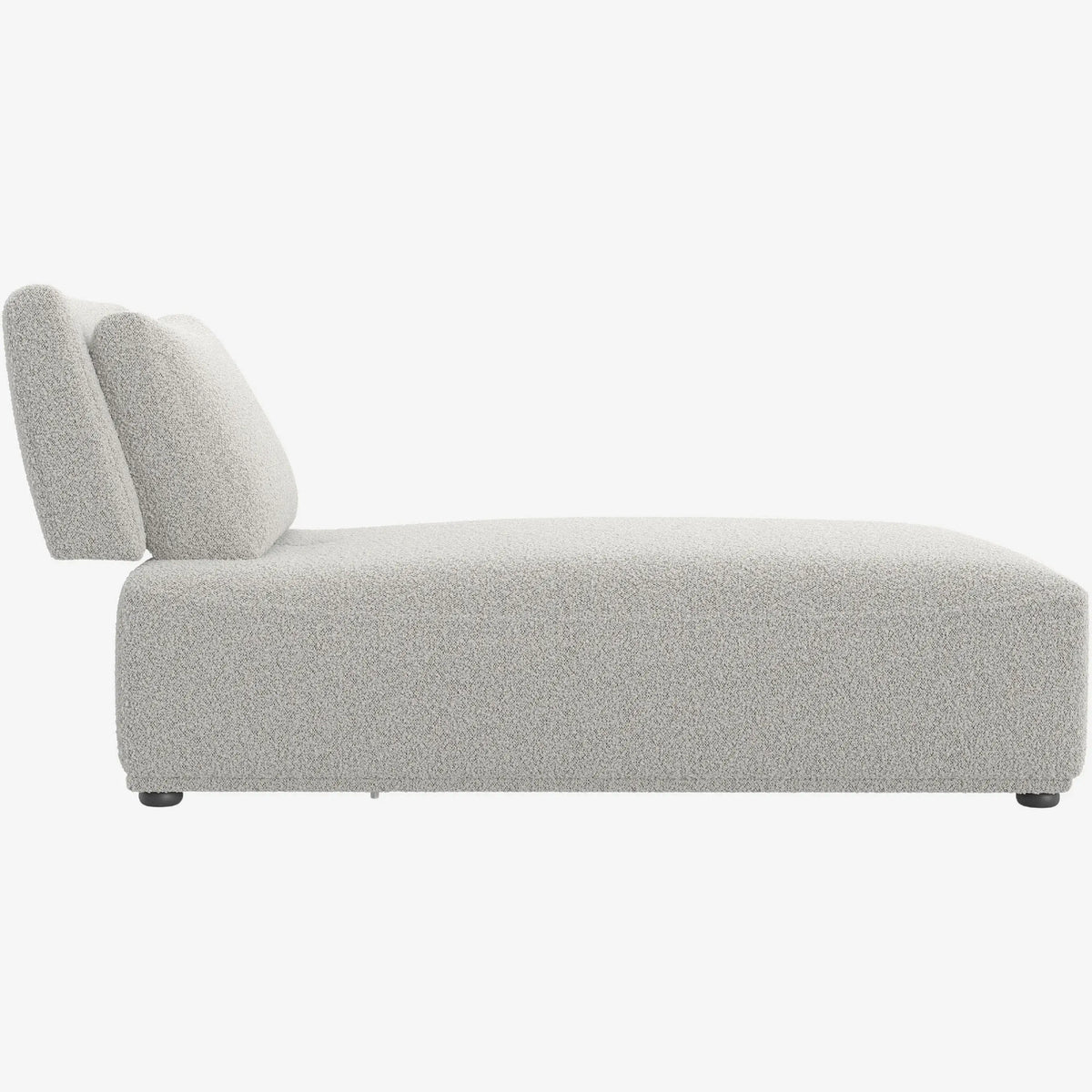 RUDOLF - Bouclé Chaise Longue with Adjustable Backrest
