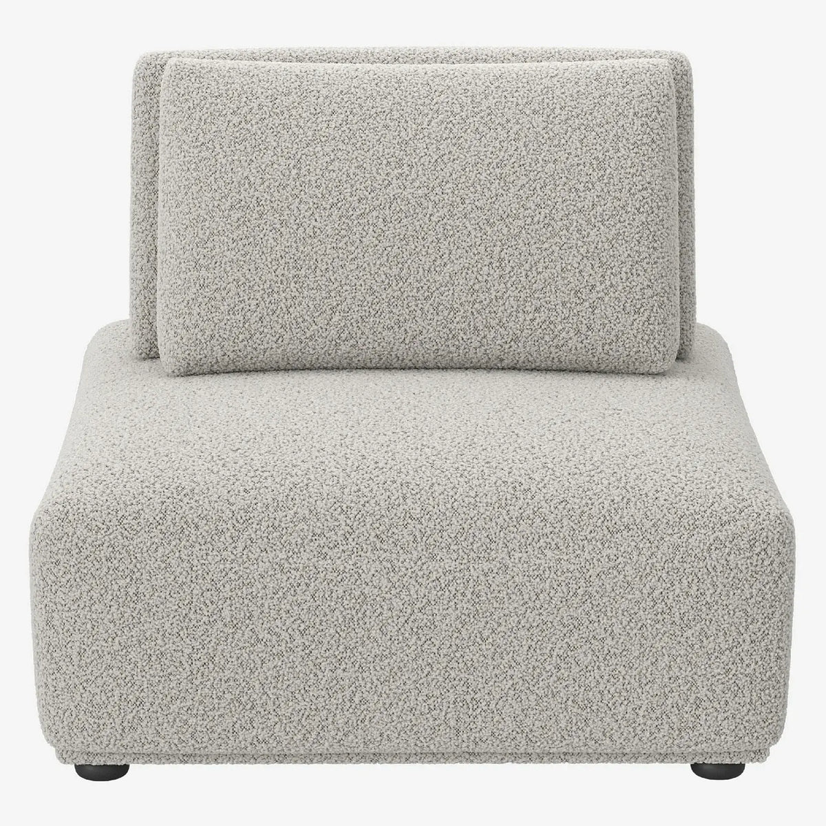 RUDOLF - Bouclé Chaise Longue with Reclining Backrest