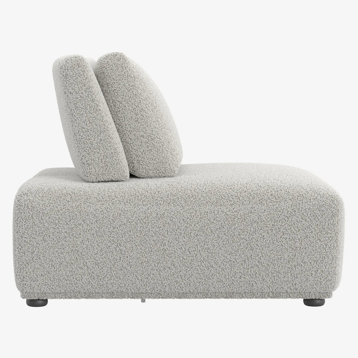 RUDOLF - Bouclé Chaise Longue with Reclining Backrest