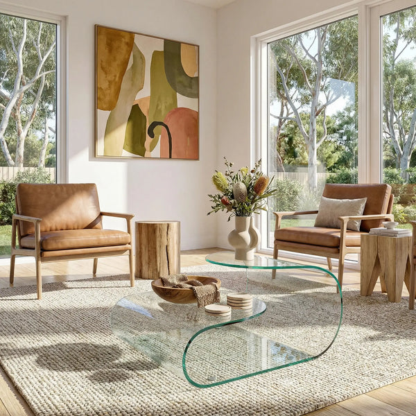 SOLGINA - Glass Coffee Table
