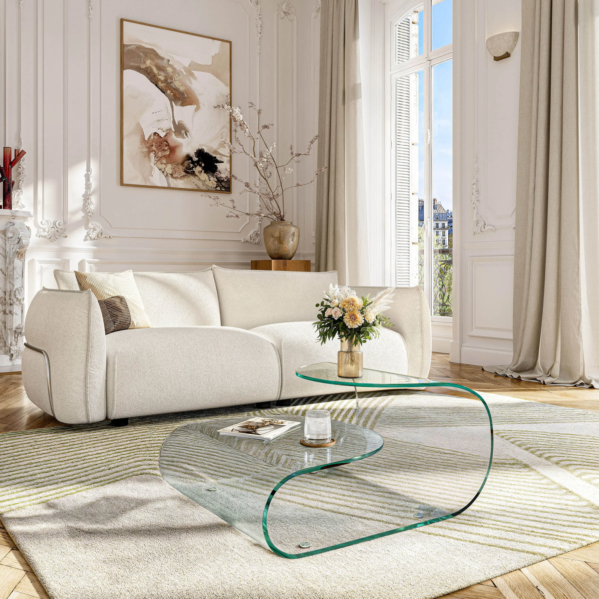SOLGINA - Glass Coffee Table