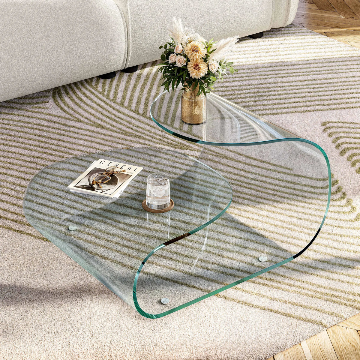 SOLGINA - Glass Coffee Table