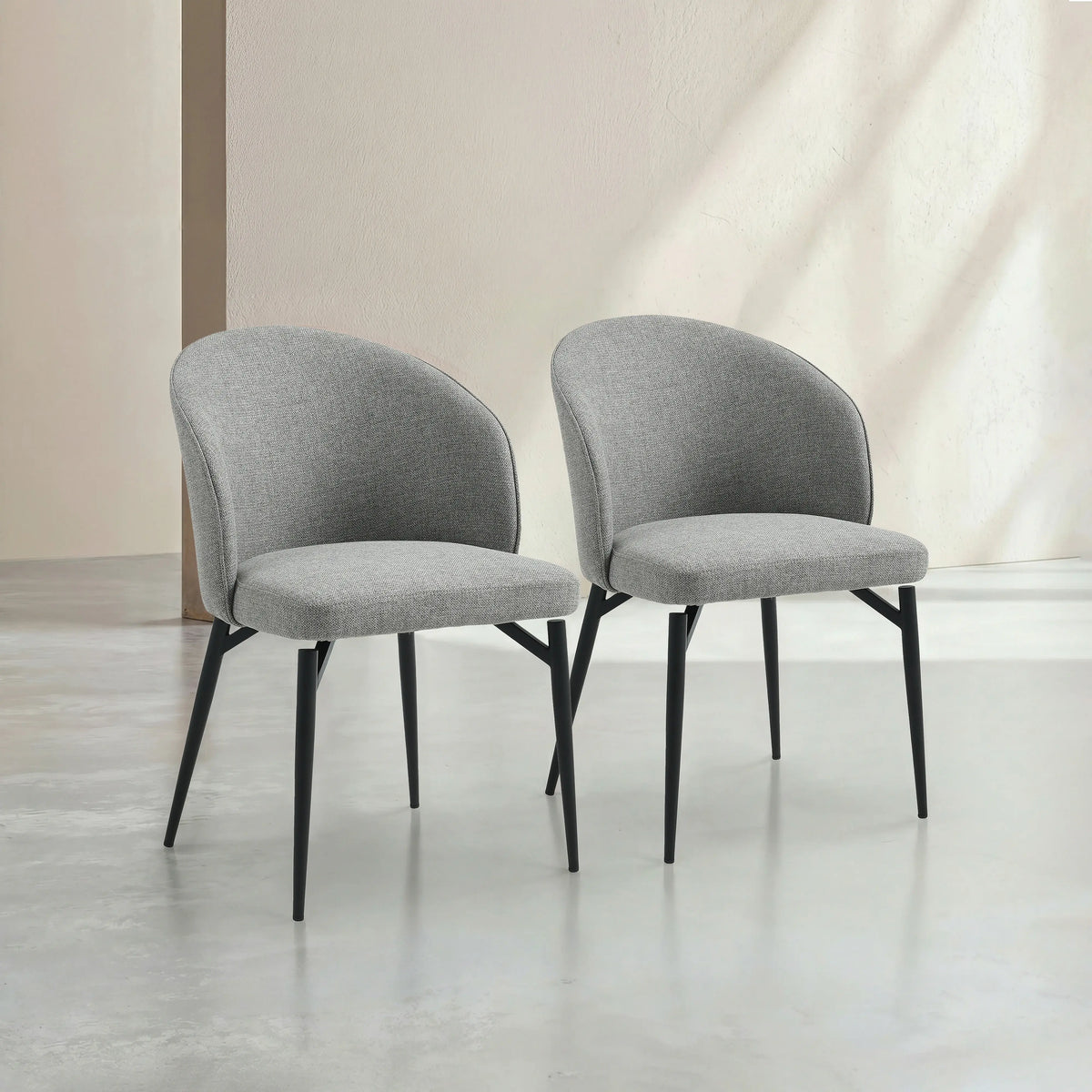 SPINNE - Fabric & Metal Set of 2 Chairs
