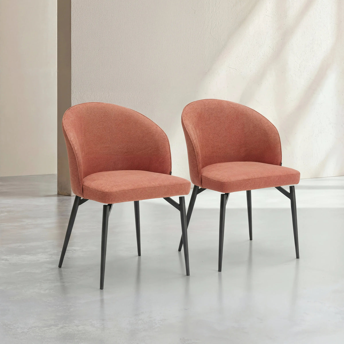 SPINNE - Fabric & Metal Set of 2 Chairs