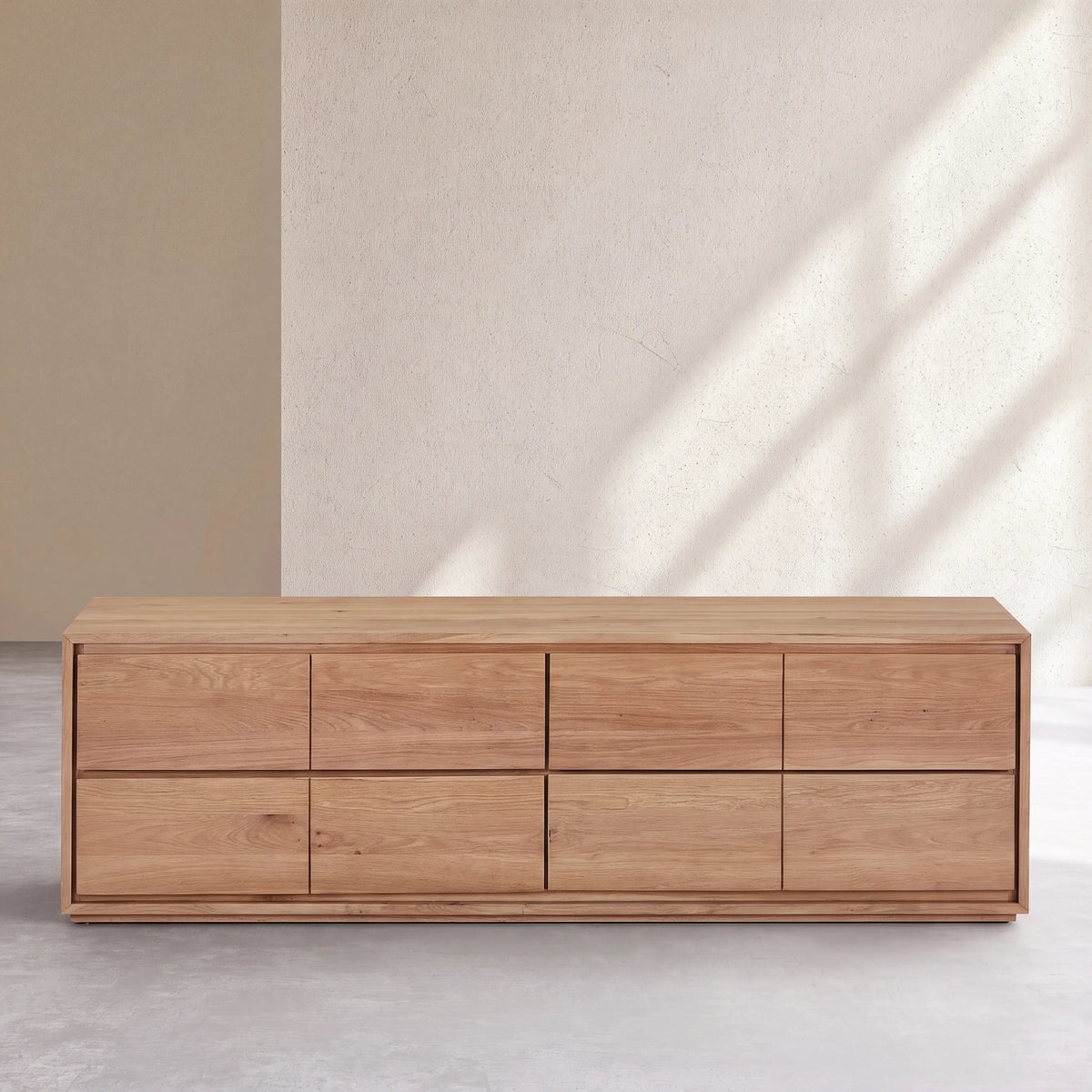SYLVESTRE - Oak 4 Drawer Entertainment Unit
