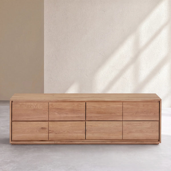 SYLVESTRE - Oak 4 Drawer Entertainment Unit
