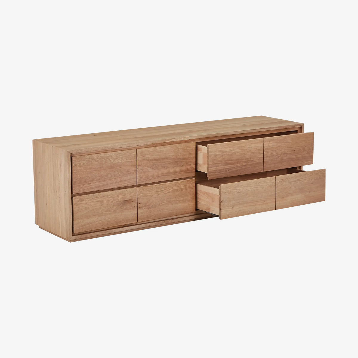 SYLVESTRE - Oak 4 Drawer Entertainment Unit