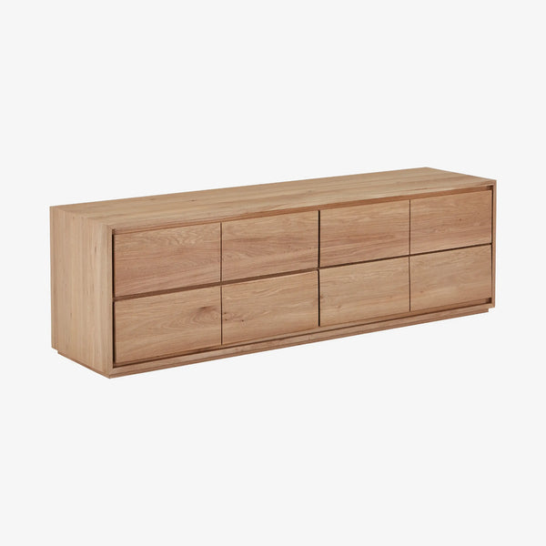 SYLVESTRE - Oak 4 Drawer Entertainment Unit
