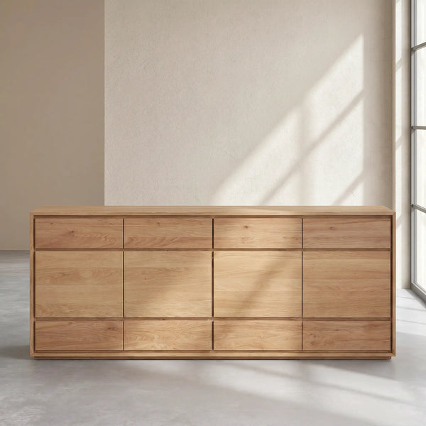 SYLVESTRE - Oak 6 Drawer Sideboard