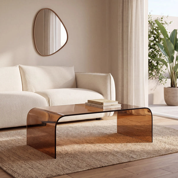 TASILAK - Rectangular Glass Coffee Table