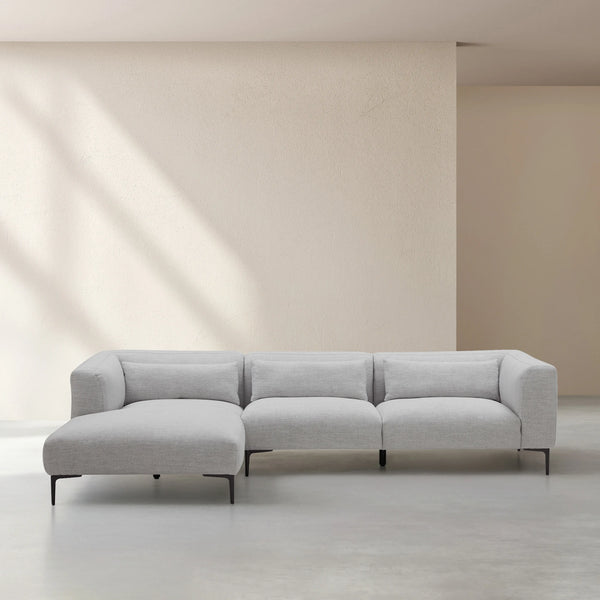 TESSIE - Linen Left-hand Chaise Sofa