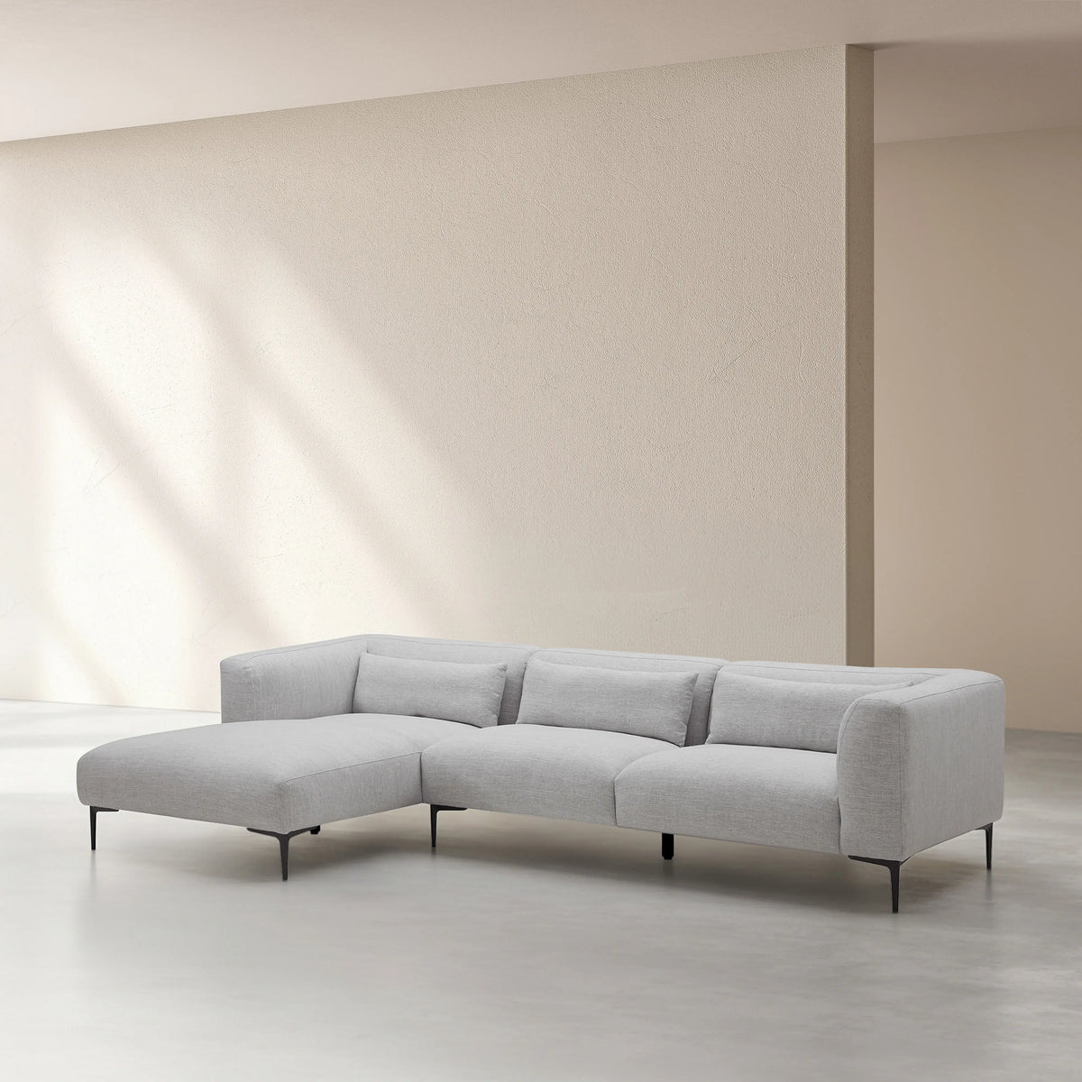 TESSIE - Linen Left-hand Chaise Sofa