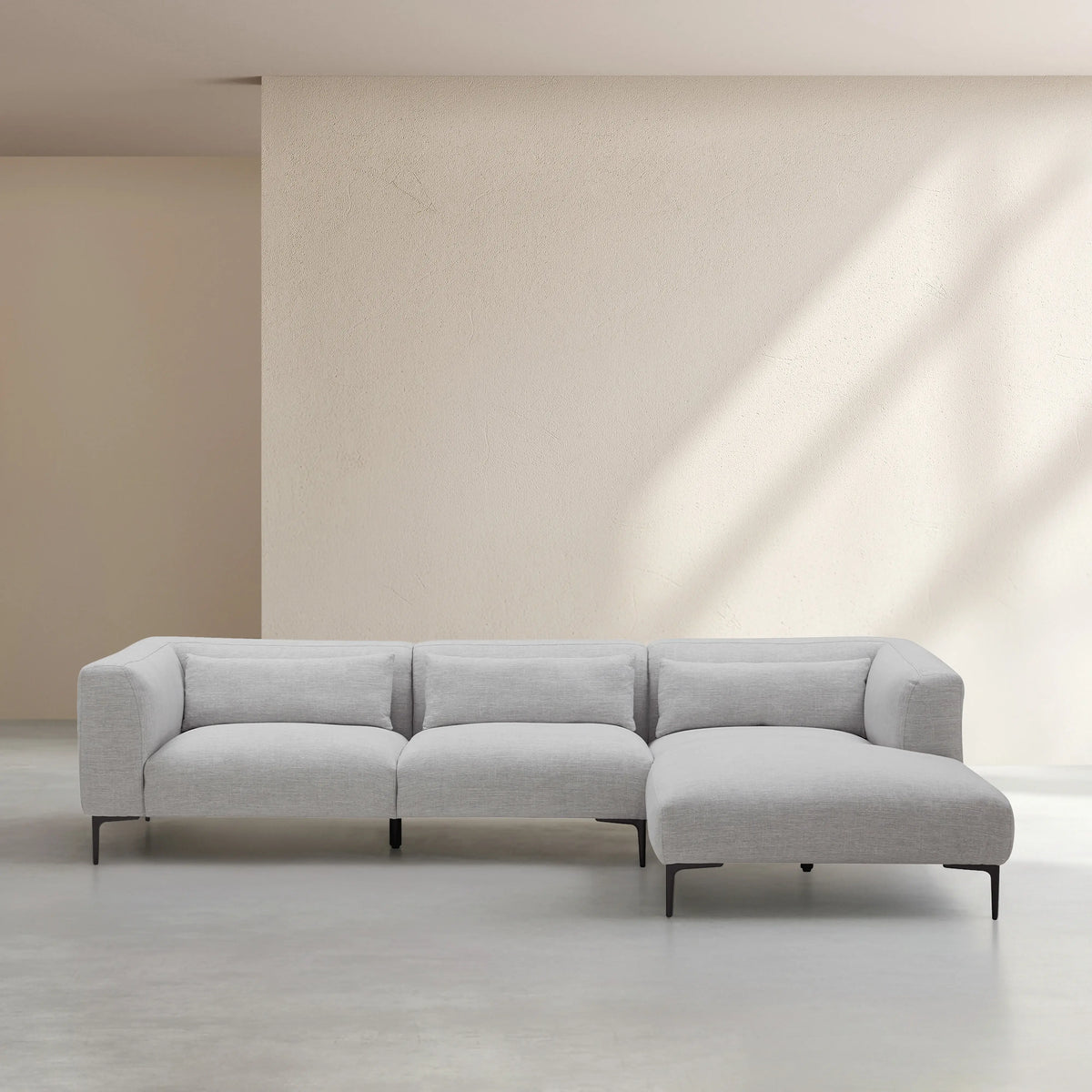 TESSIE - Linen Right-hand Chaise Sofa