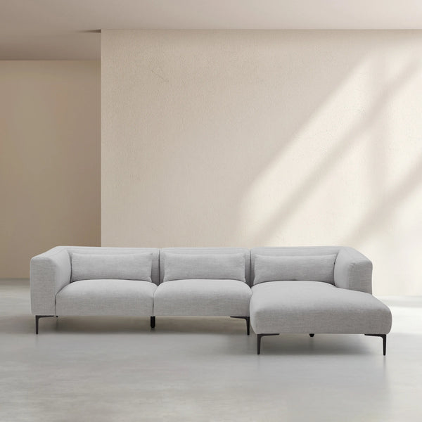 TESSIE - Linen Right-hand Chaise Sofa