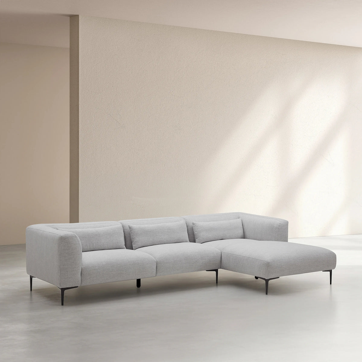 TESSIE - Linen Right-hand Chaise Sofa