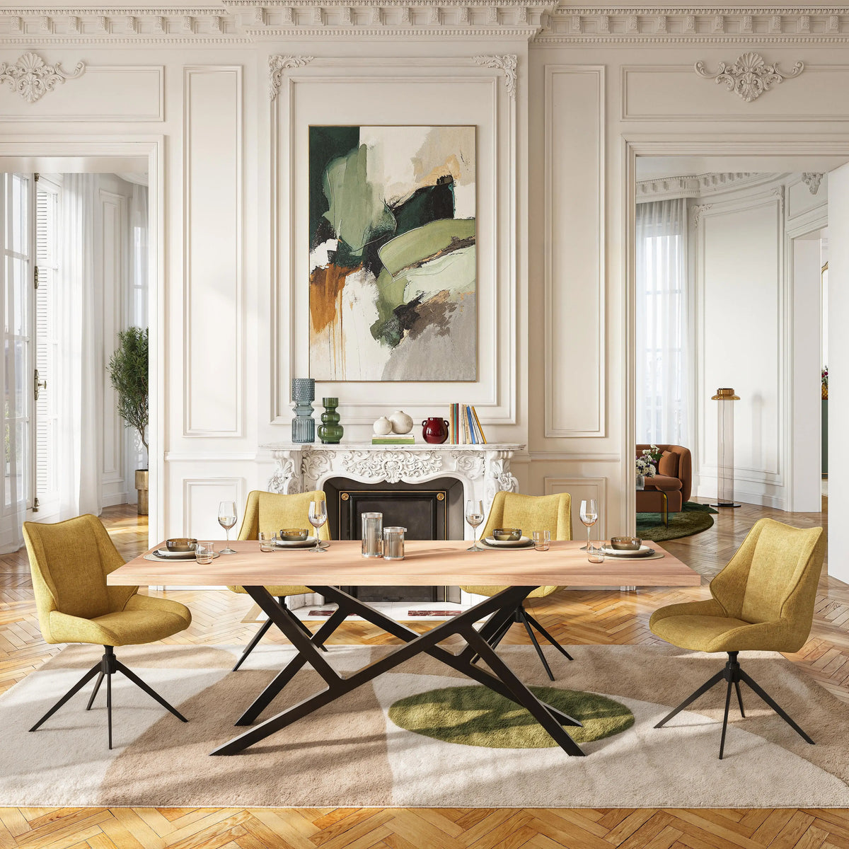 UZANA - Oak Rectangular Dining Table