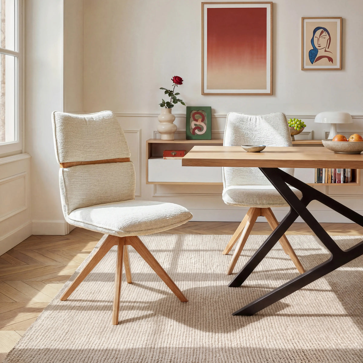 UZANA - Oak Rectangular Dining Table