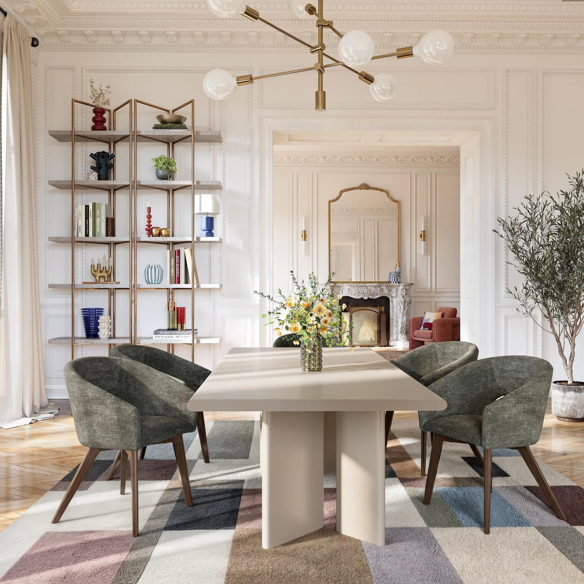VANDA - Matte Rectangular Dining Table