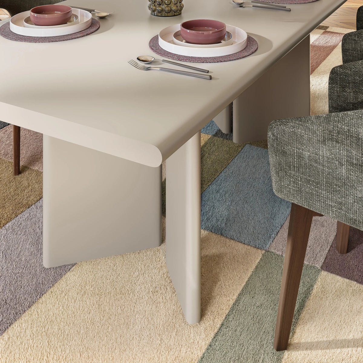 VANDA - Matte Rectangular Dining Table