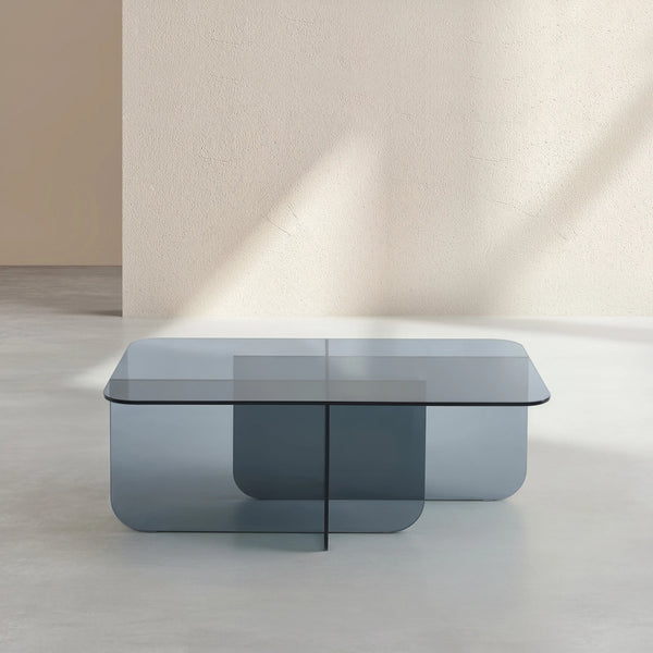 ZELIE - Glass Rectangular Coffee Table
